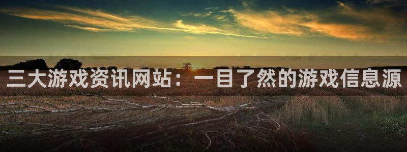 星欧娱乐平台负责人：三大游戏资讯网站：一目了然的游戏信息源